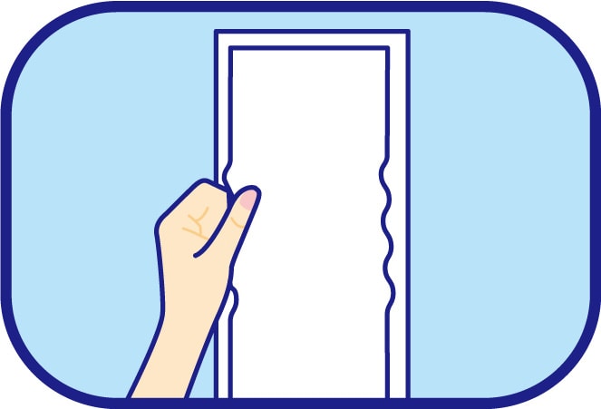 男性へのパッドの装着方法