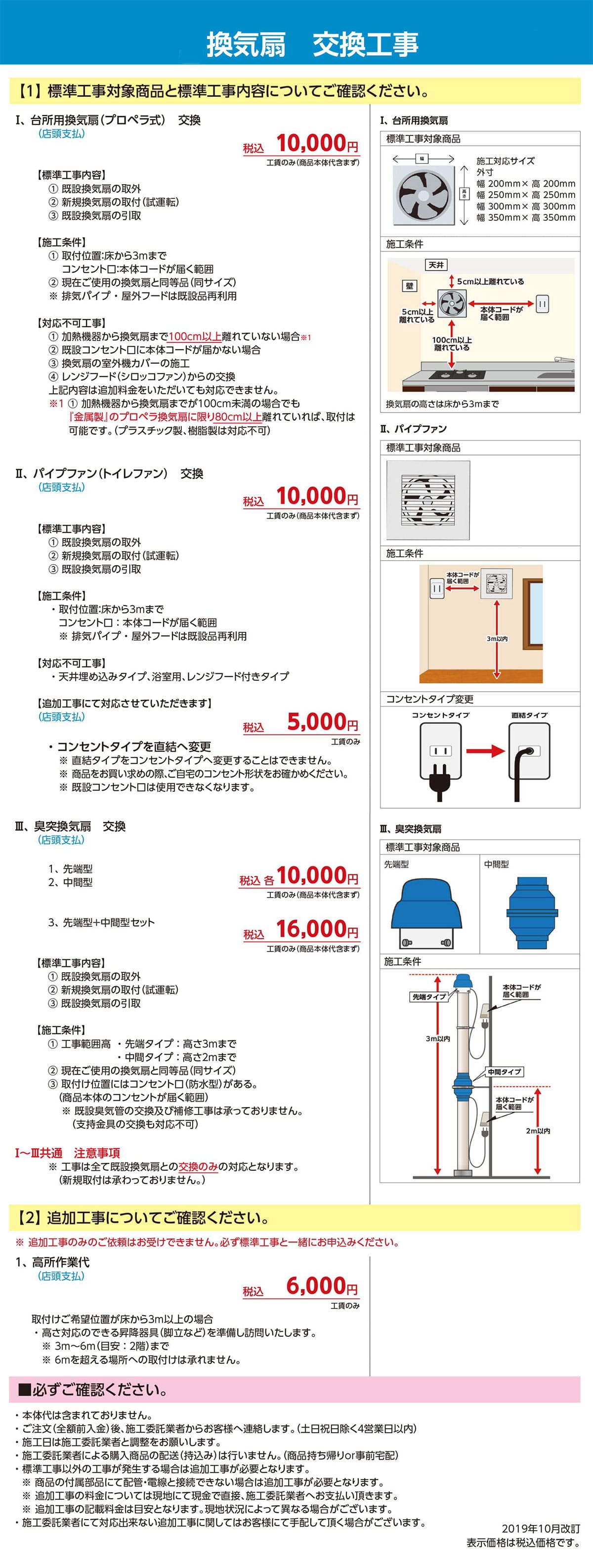 換気扇交換工事