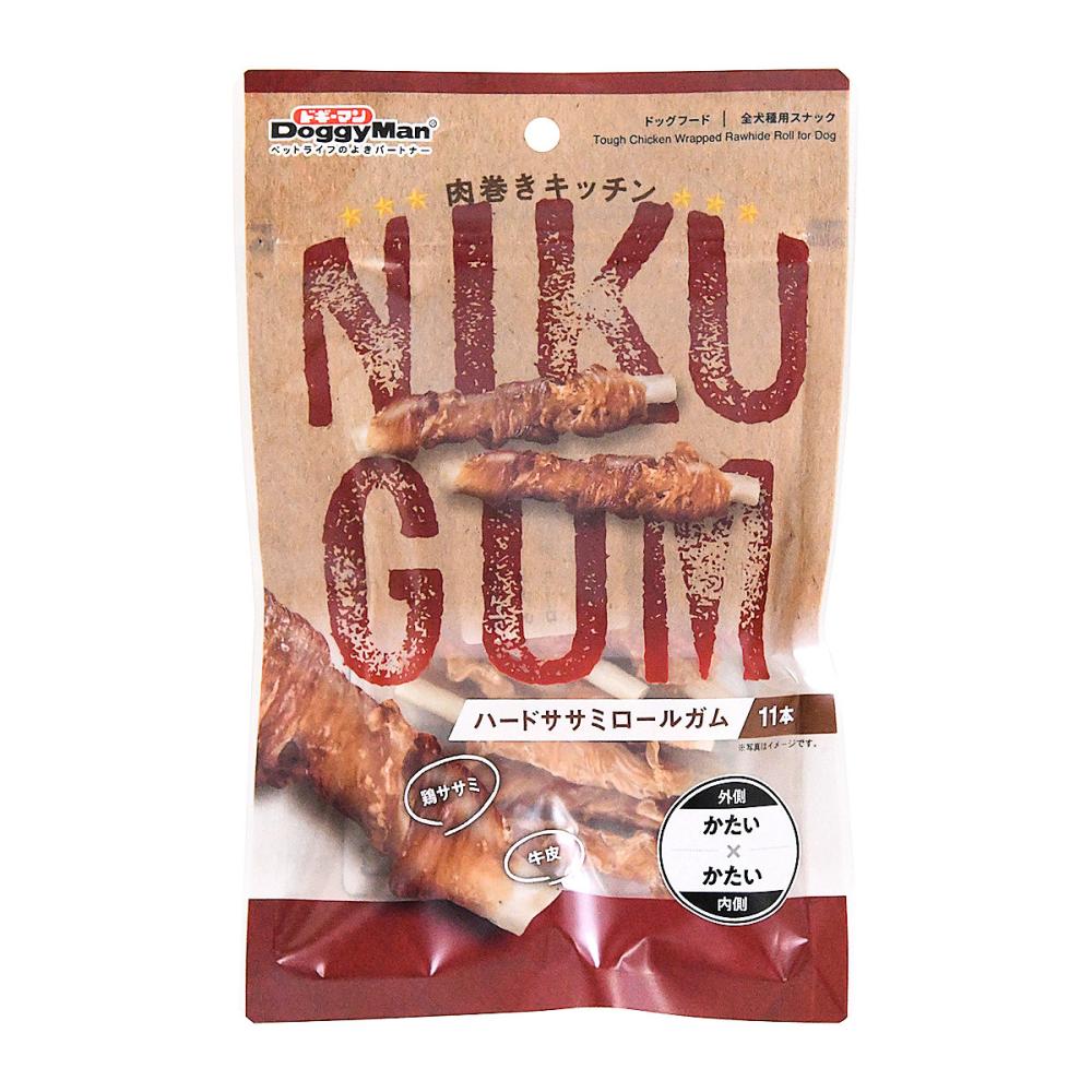 ドギーマン　肉巻きキッチン　ハードササミロールガム　１１本