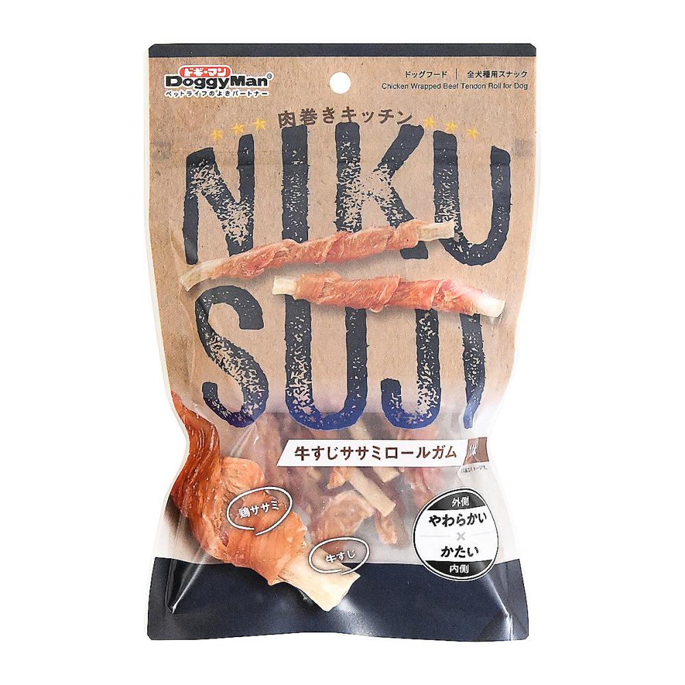 ドギーマン　肉巻きキッチン　牛すじササミロールガム　１１本